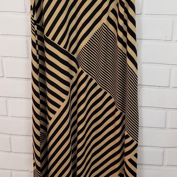 FADED GLORY Geometric Black/Tan Sleeveless Maxi, 8-10 - Picture 4 of 4